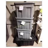 (4) storage totes with lids