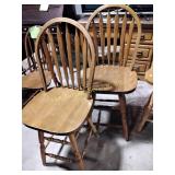 (2) bar stools, wear on seat