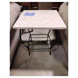 Metal base side table 20 x 20 x 21
