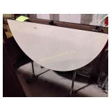 48in round folding table on casters