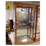 Curio cabinet, lighted, 44 x 15 x 82