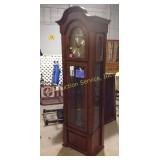 Grandfather clock, small scratch at base,
