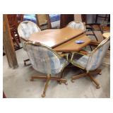 hexagon kitchen table with one leaf and four