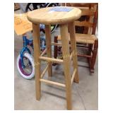 Wooden stool, height to seat, 29 1/2 inch
