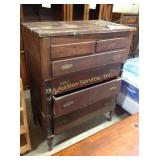 Chest of Drawers, rough condition, missing some