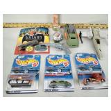 3 hot wheels new in box, toy gun, 1982 TI Fighter