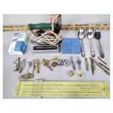 Antique plug in Iron, Sterling Silver Cross brand