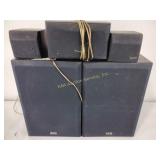 3 mini Technics Speakers and 2 KLH 900B speakers