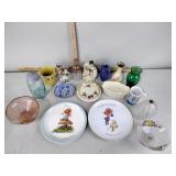 Assortment of glass dishes and figures