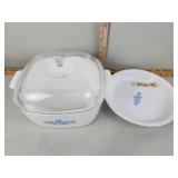 Corning War covered casserole & pie plate
