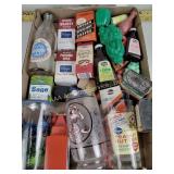 Vintage Kroger spice tins, bottle, glass, plastic