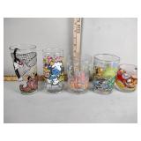 Character glasses including Pepsi Looney Tunes,