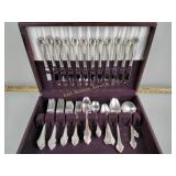 Wallace stainless flatware set & chest