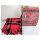 Tartan pattern throw