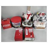 Coca-Cola tins, ceramic cookie jar