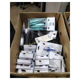 New staplers, compass & ruler sets, staples