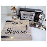 Farmhouse wood sign "Bless this House," small