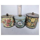 3 vintage tins