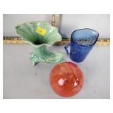 Depression cobalt glass creamer, art glass