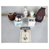 Gentile glass paperweight, Asian figurine, salt