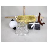 Basket, plate stand, light shade, wash clothes