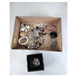 Costume jewelry including brace, necklace,  and