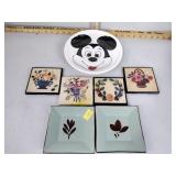 Mickey  Mouse plate- crazing, decor items plates