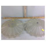 (2) Deco glass pendant light shades