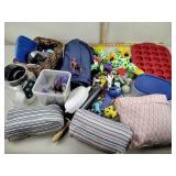 Silverware, Kids toys, basket, fabrics