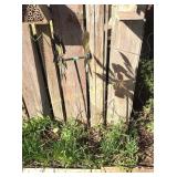 Glass and metal peacock feather