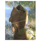 Repaired terra cotta fish fountain piece