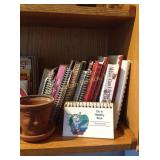 Cookbooks, terra cotta pots and misc