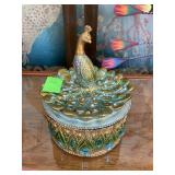 Decorative peacock box