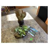 Wicker owl kitchen utensil holder,