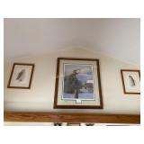 Signed Owen J. Gromme limited edition owl print,