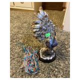 Resin peacock figurine