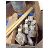 Art Deco porcelain bathroom fittings, soap dishes,