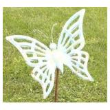 Metal butterfly yard ornament