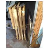 Metal and wood TV trays