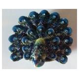 Enameled metal peacock trinket box