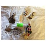 (6) Peacock costume pins,several have missing pins