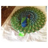 Resin peacock plaque