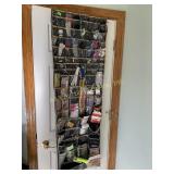 Hanging organizer with craft supplies,