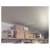 Contents of shelf: chair & table covers,