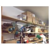 Bird feeders, wood shelves, scrap wood