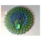 Resin peacock plaque