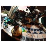 3 Native american ceramic vases, homedics foot