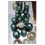 Glass insulators and 1 ceramic