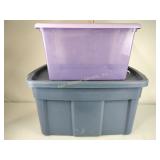 (2) Plastic storage totes