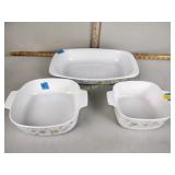 Corningware baking dishes (3)